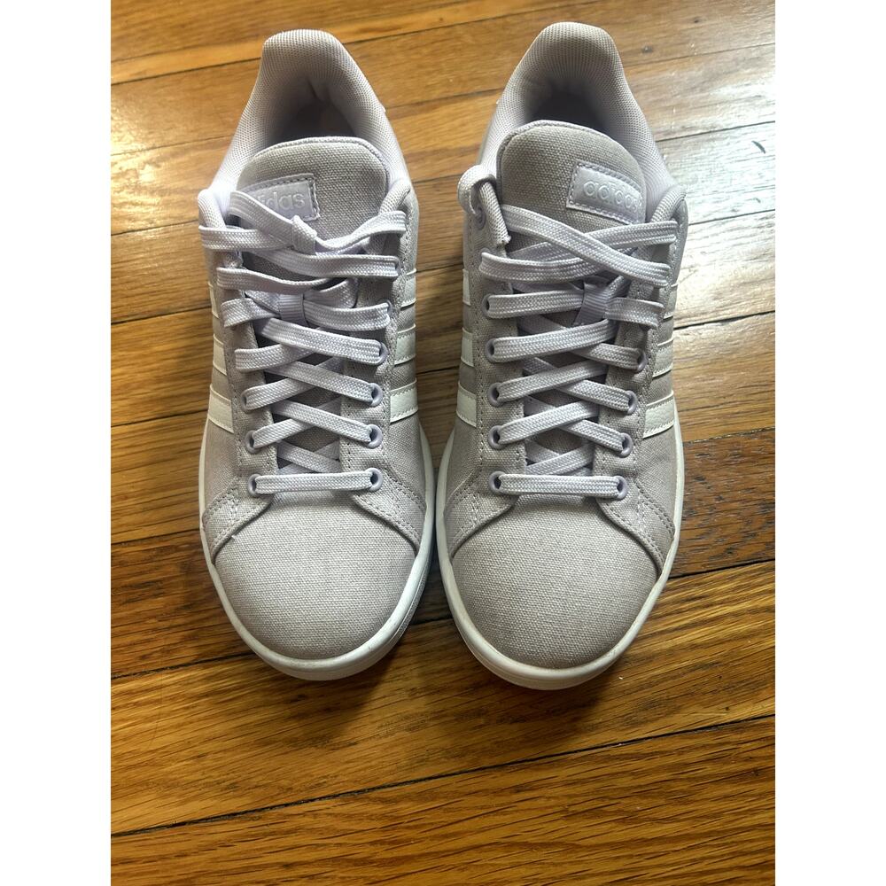 Adidas Cloudfoam Light Lilac Canvas Sneakers Women US 7